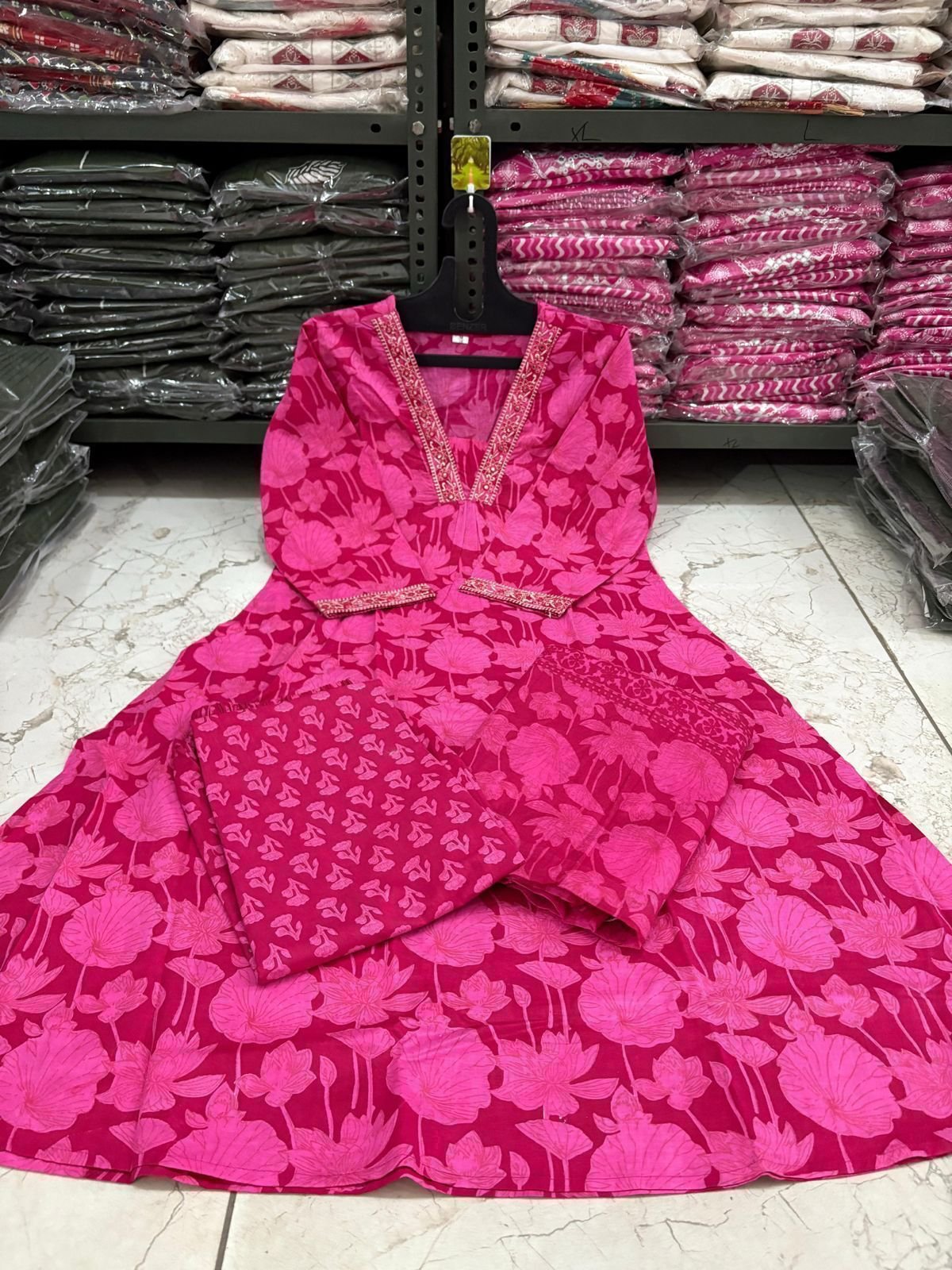 Beautiful neck embroidery with sequence heavy embroidery